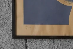 Olle Kåks, Komposition, Lithographie, 1974, gerahmt