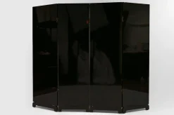4-Panel Wandschirm mit lackierter Landschaft von Bernard Cuenin, 1970er