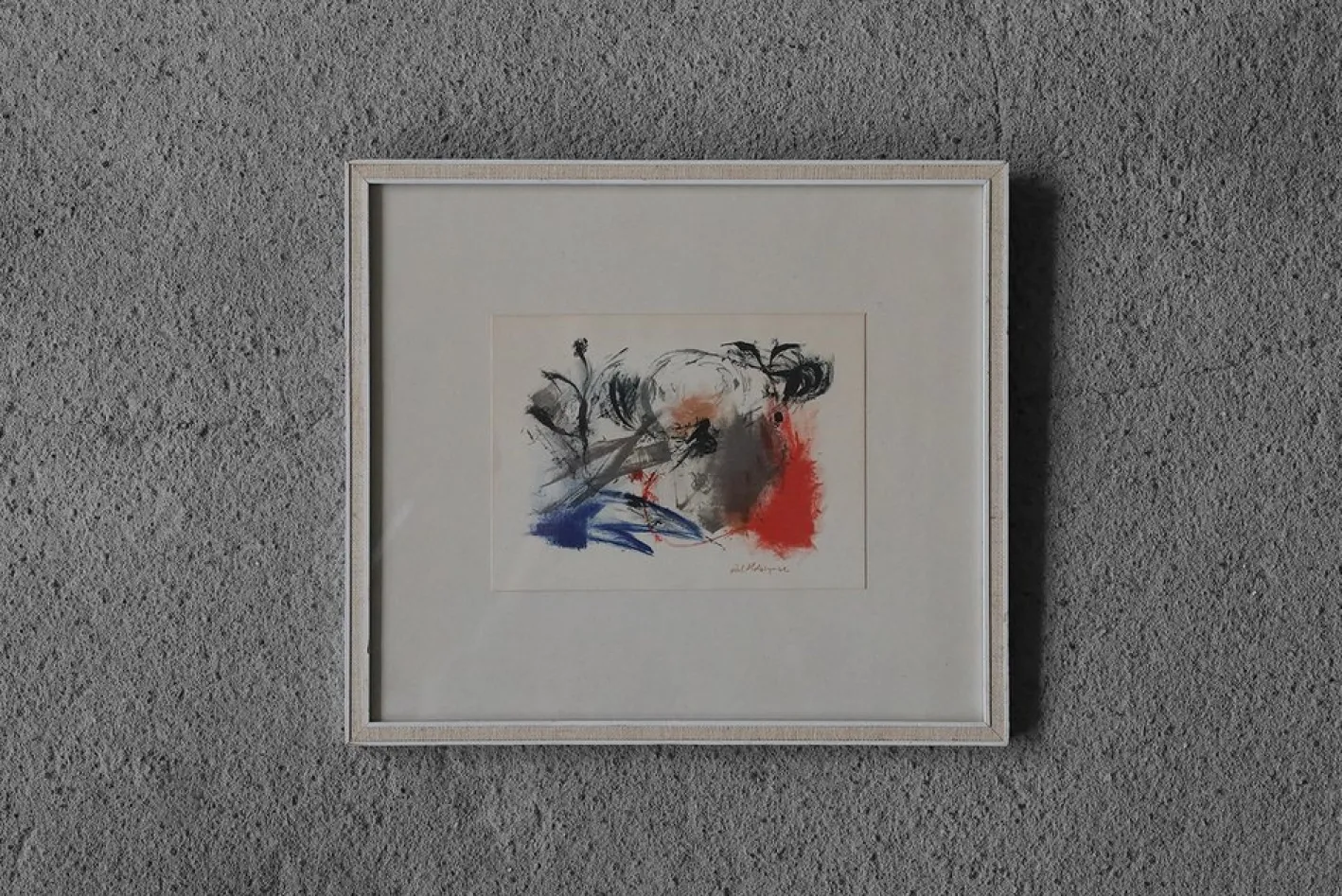 Paul Holsby, Komposition, Farblithographie, 1962, gerahmt