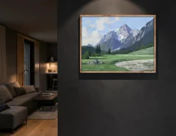 Paul Schuler, Croda Rossa d'Ampezzo, 1920er, Ölgemälde auf Leinwand, gerahmt