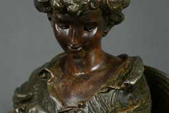 Pendel aus Regulate und Marmor von A. Moreau, 1890er