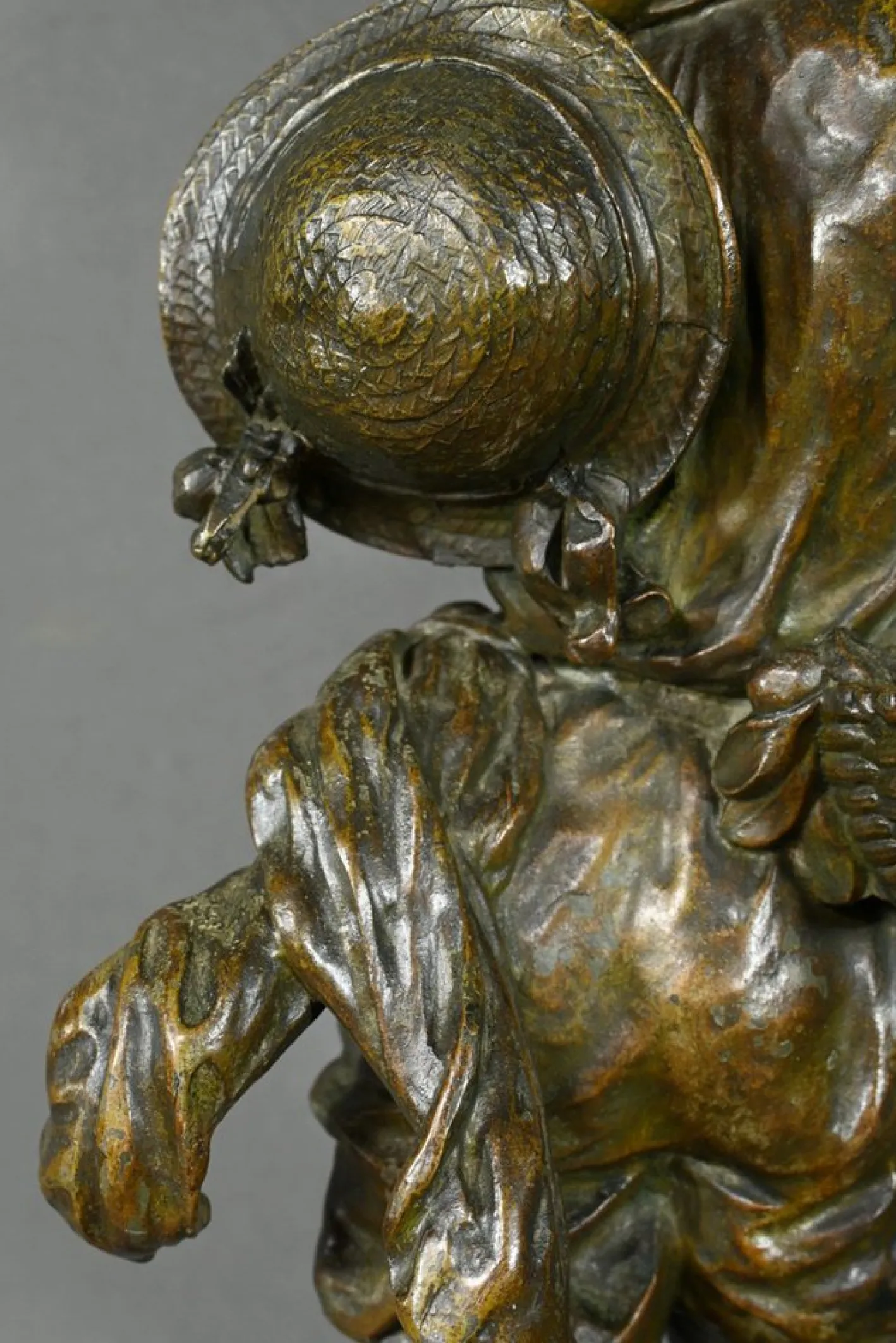 Pendel aus Regulate und Marmor von A. Moreau, 1890er