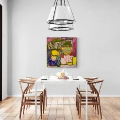Petra Schott, Coming Over for Breakfast, Farbe auf Leinwand, 2024