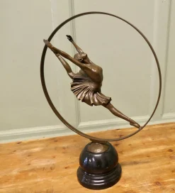 Pierre Collinet, Art Deco Ballerina Tänzerin, 1930, Bronze