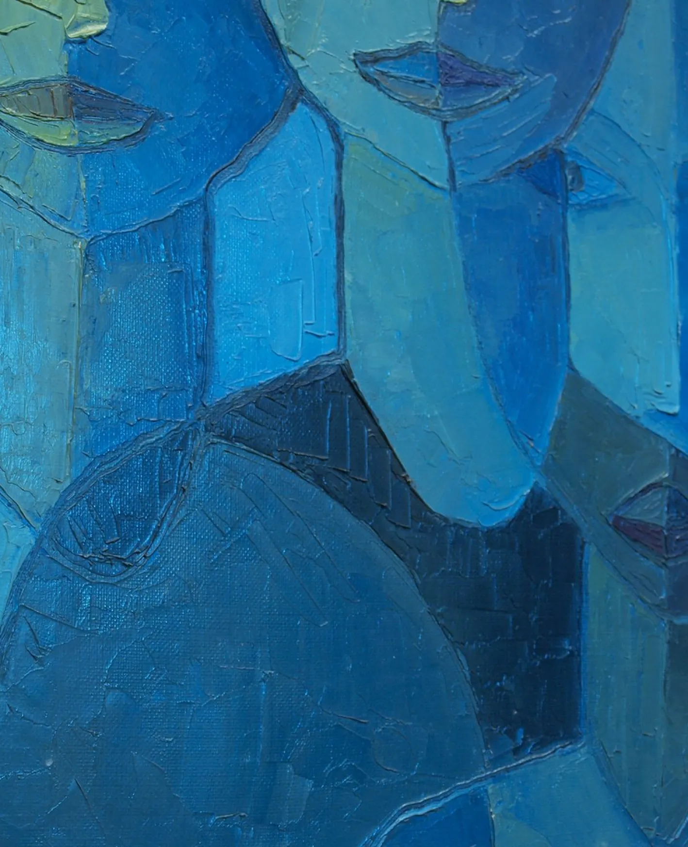 Portrait with Three Characters, Clemencet, 1972
