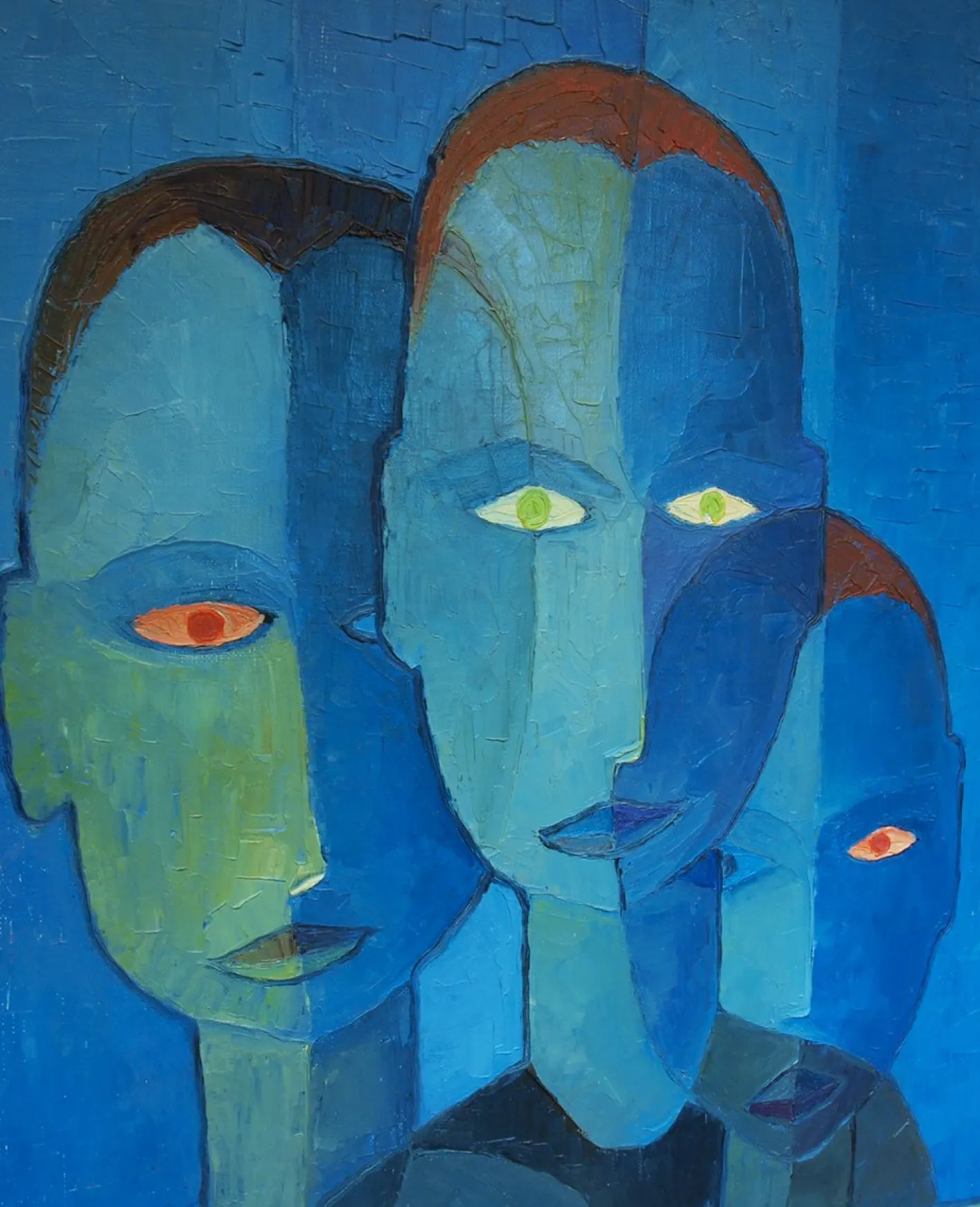 Portrait with Three Characters, Clemencet, 1972