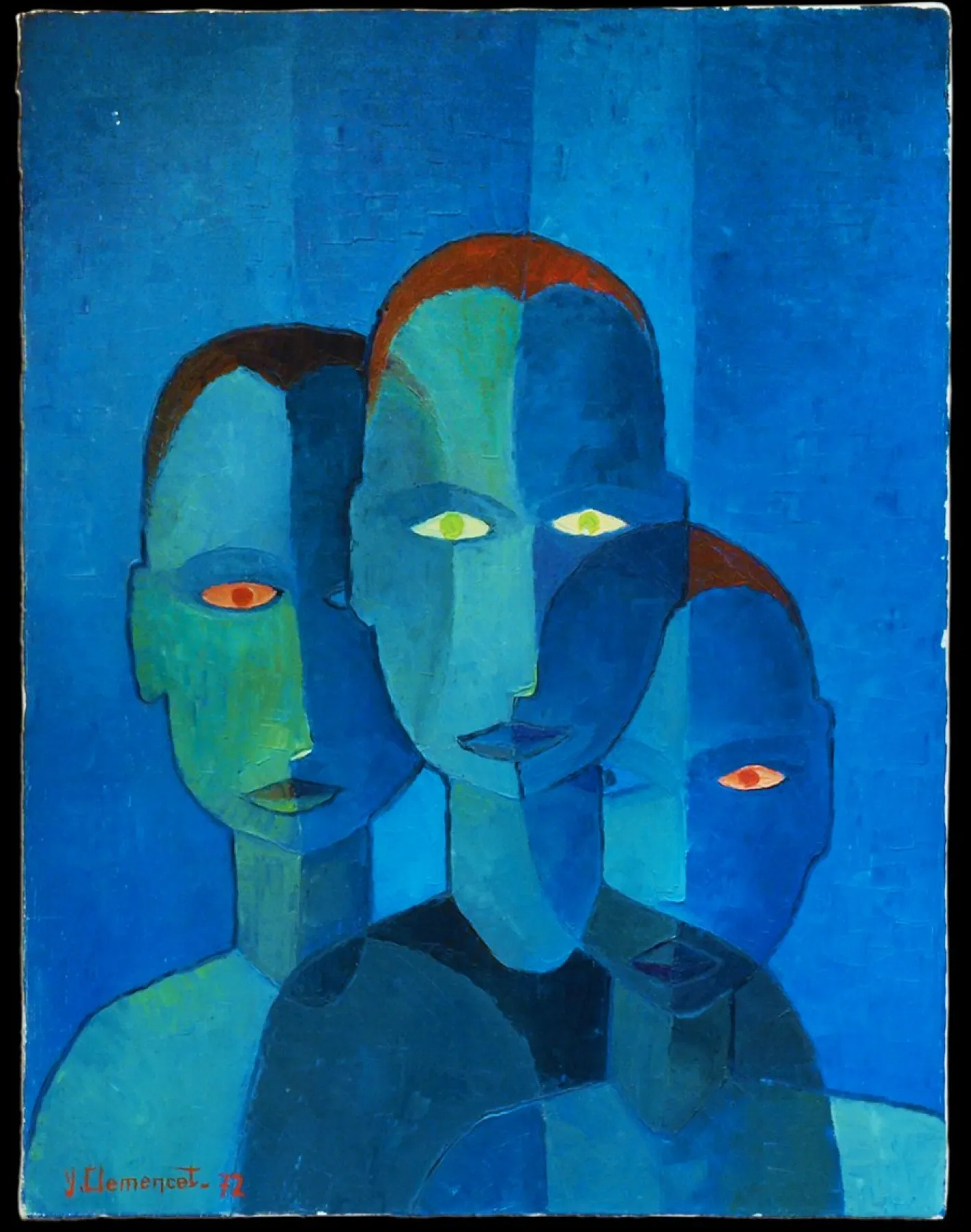 Portrait with Three Characters, Clemencet, 1972