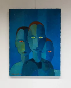Portrait with Three Characters, Clemencet, 1972