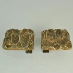 Push Pull Türgriffe mit Briefkasten und Schlüsselbefestigung aus Bronzerelief, 1970er, 4 . Set