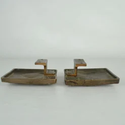 Push Pull Türgriffe und Briefkasten mit Kraterrelief, 1970er, 4 . Set