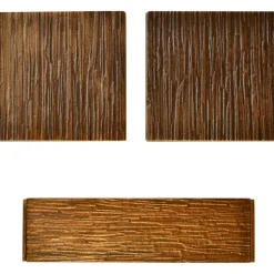 Quadratische Push-and-Pull-Türgriffe und Briefkasten aus Bronze, 3 . Set