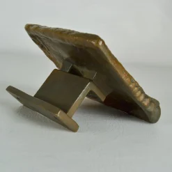 Quadratische Push-Pull-Türgriffe aus Bronze mit Baumrelief, 2er Set