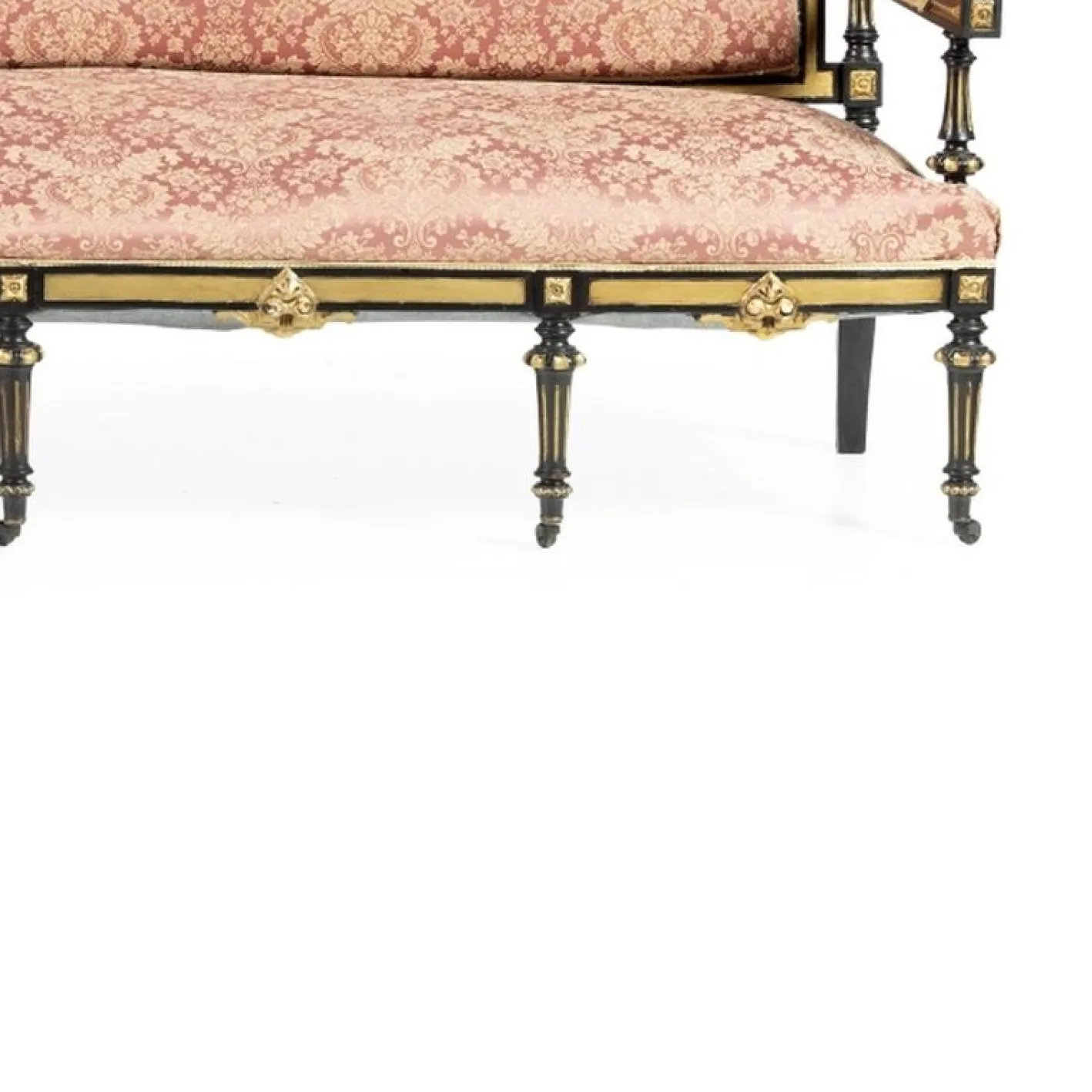 Queen Mary Sofa und Sessel, 19. Jh., 2er Set