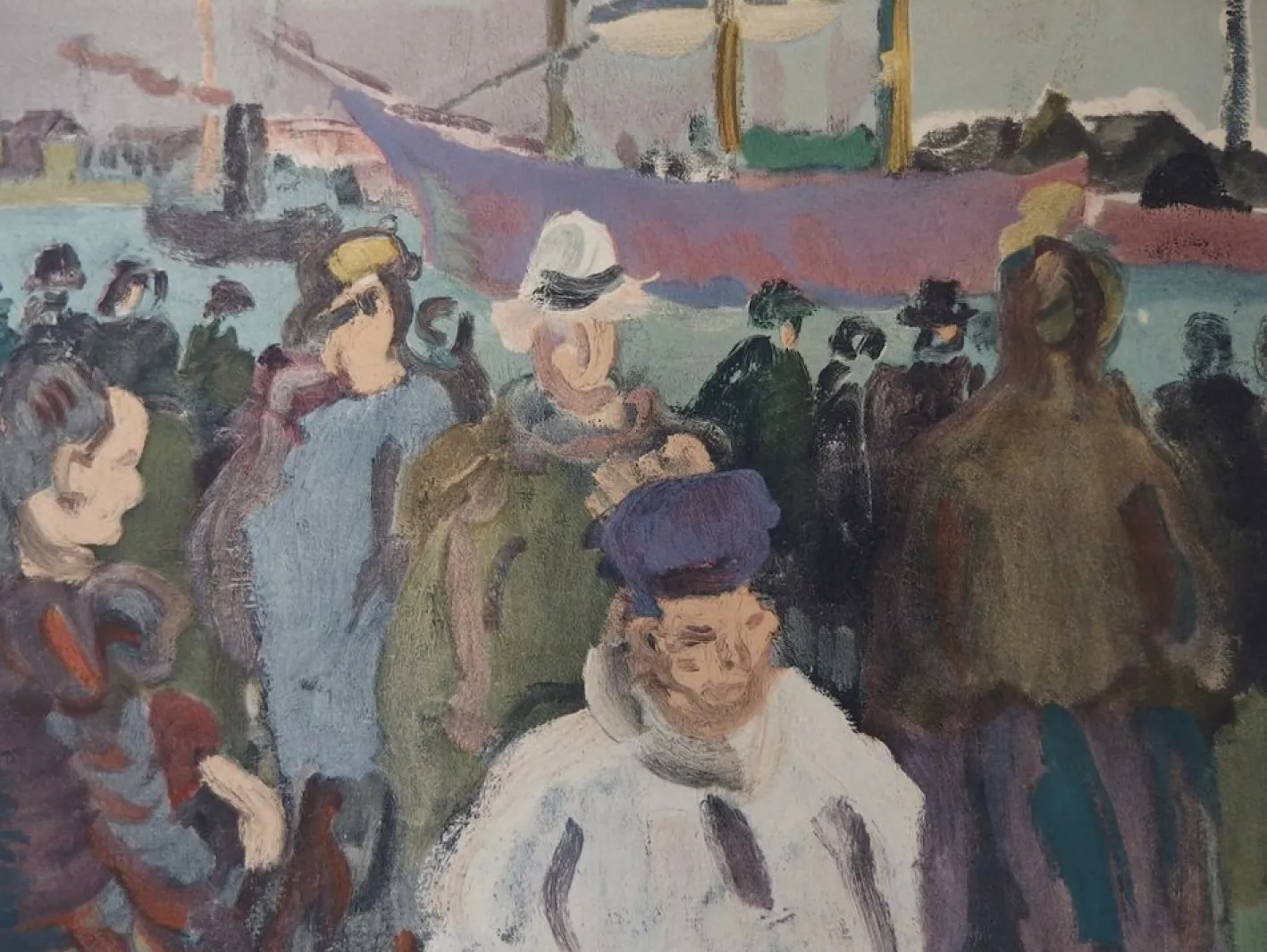 Raoul Dufy, Dock in Rouen, Lithographie