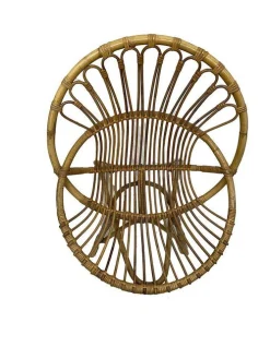 Rattan Kinderstuhl & Bücherregal, 1960er, 2er Set