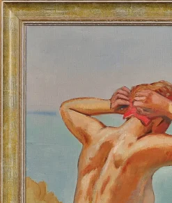Raymond Moritz, A Liberated Lady on the Cliffs, 1942, Öl auf Leinwand, Gerahmt