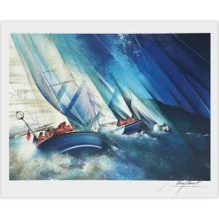 Raymond Poulet, Sails of Antigua, 2002, Lithographie