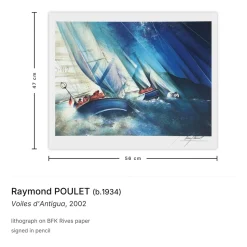 Raymond Poulet, Sails of Antigua, 2002, Lithographie