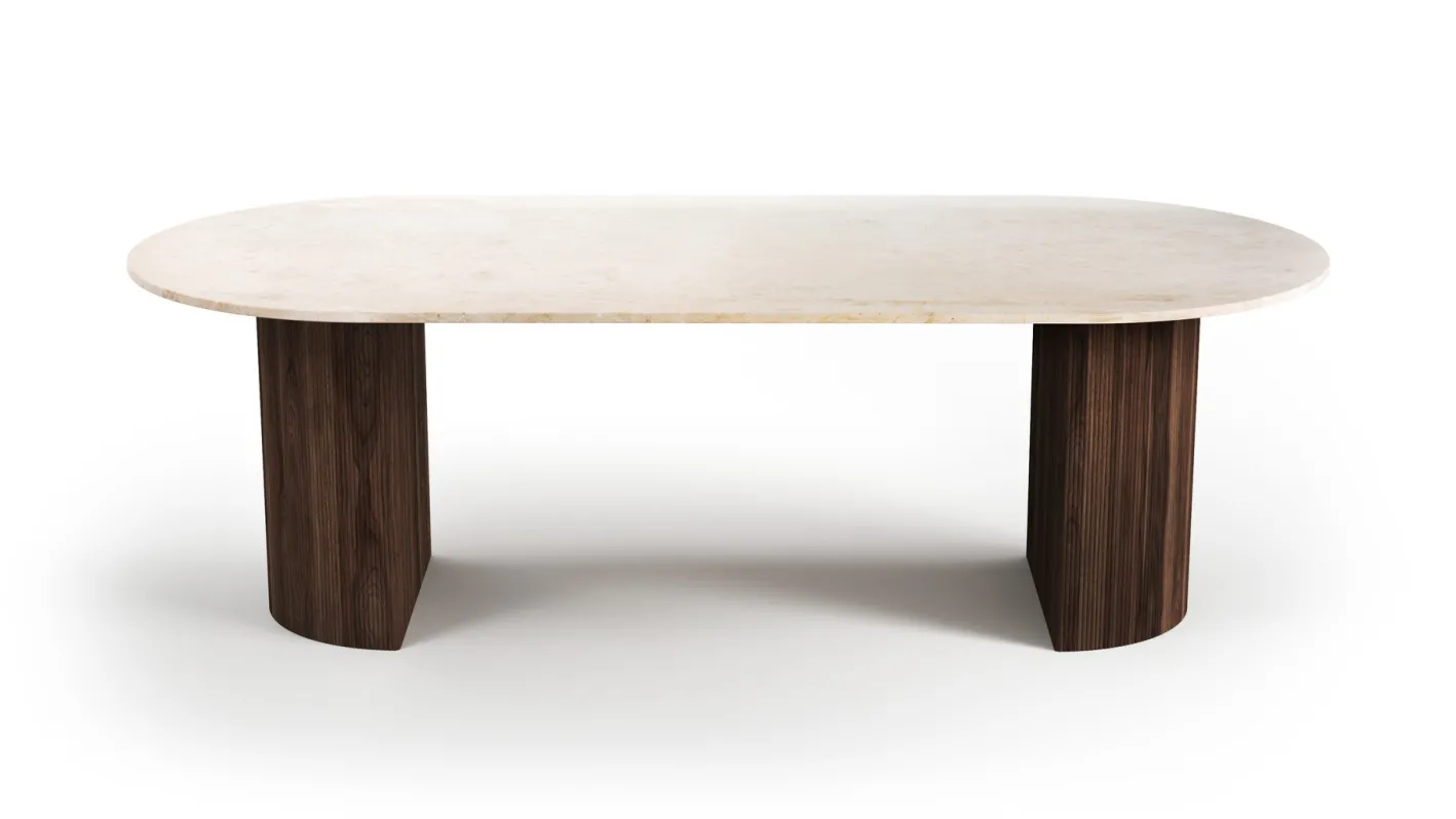 Refleko Crema Marmor Esstisch von Stone Valley