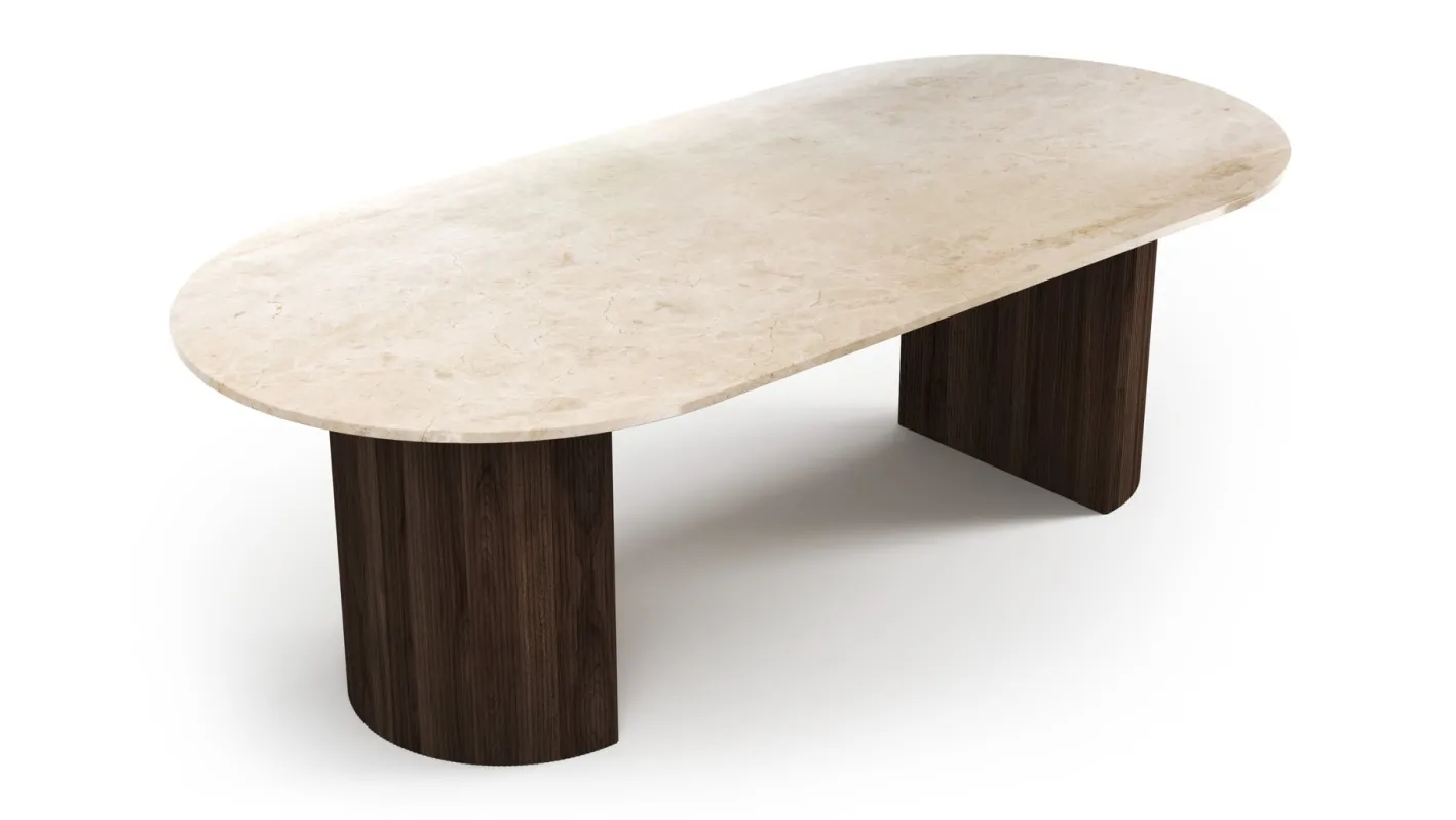 Refleko Crema Marmor Esstisch von Stone Valley