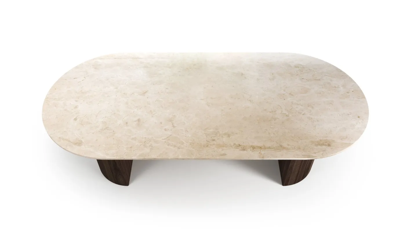 Refleko Crema Marmor Esstisch von Stone Valley