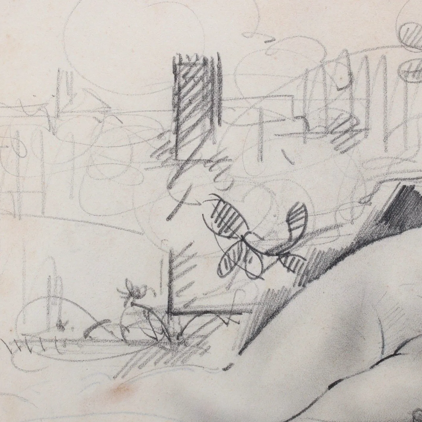 Reposing Akt und Baum von Guillaume Dulac, 1920er