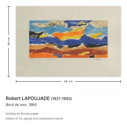 Robert Lapoujade, Seaside, 1960, Radierung