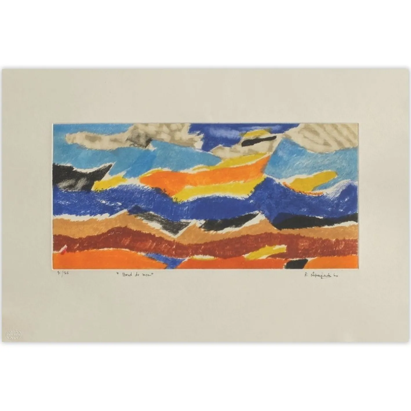 Robert Lapoujade, Seaside, 1960, Radierung