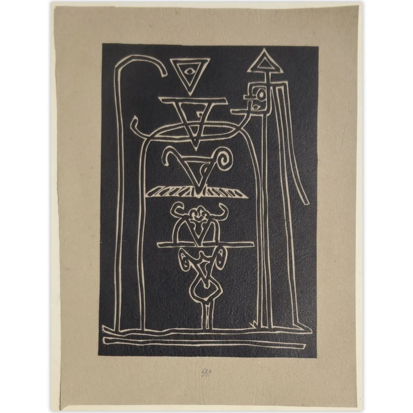 Robert Muller, Tsopani III, 1983, Holzschnitt