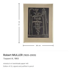 Robert Muller, Tsopani III, 1983, Holzschnitt