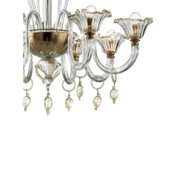 Romantisch Murano Glas Kronleuchter mit Floralen Akzenten von Simoeng für Simoeng