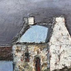 Ronald, Evening in Brittany, 1980er, Ölgemälde auf Leinwand, gerahmt