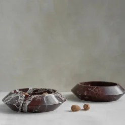 Rosso Levanto Marmor Eclipse Schale von Kiwano Concept