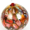 Rote und goldene Weihnachtskugel von Made Murano Glas