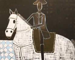 Rubins Johannes Spaans, Mann zu Pferd, 2026, Öl auf Leinwand