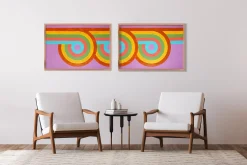 Ryan Rivadeneyra, Triple Loop Pattern, 2026, Acryl auf Aquarellpapier