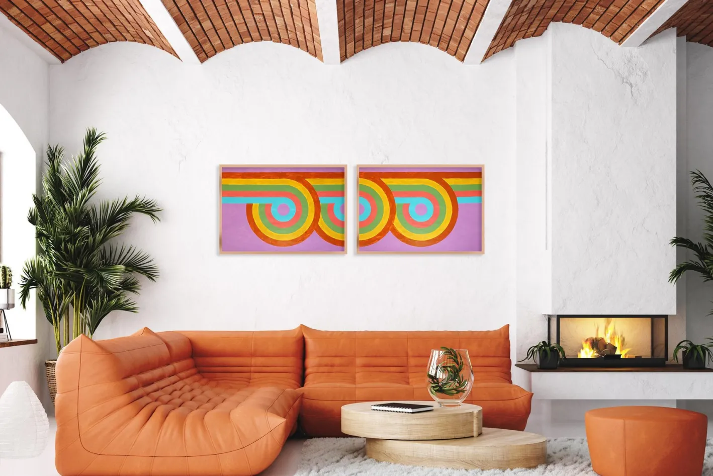 Ryan Rivadeneyra, Triple Loop Pattern, 2026, Acryl auf Aquarellpapier
