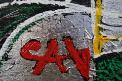 Sax Berlin, Schutzengel 21st Century Sista, 2025, Öl und Acryl auf Leinwand