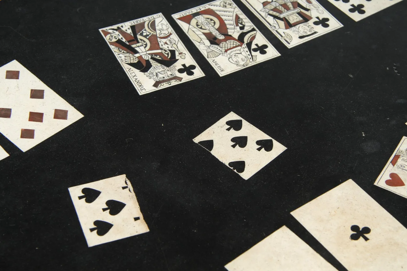 Scagliola Spieltisch, 18.-19. Jh.
