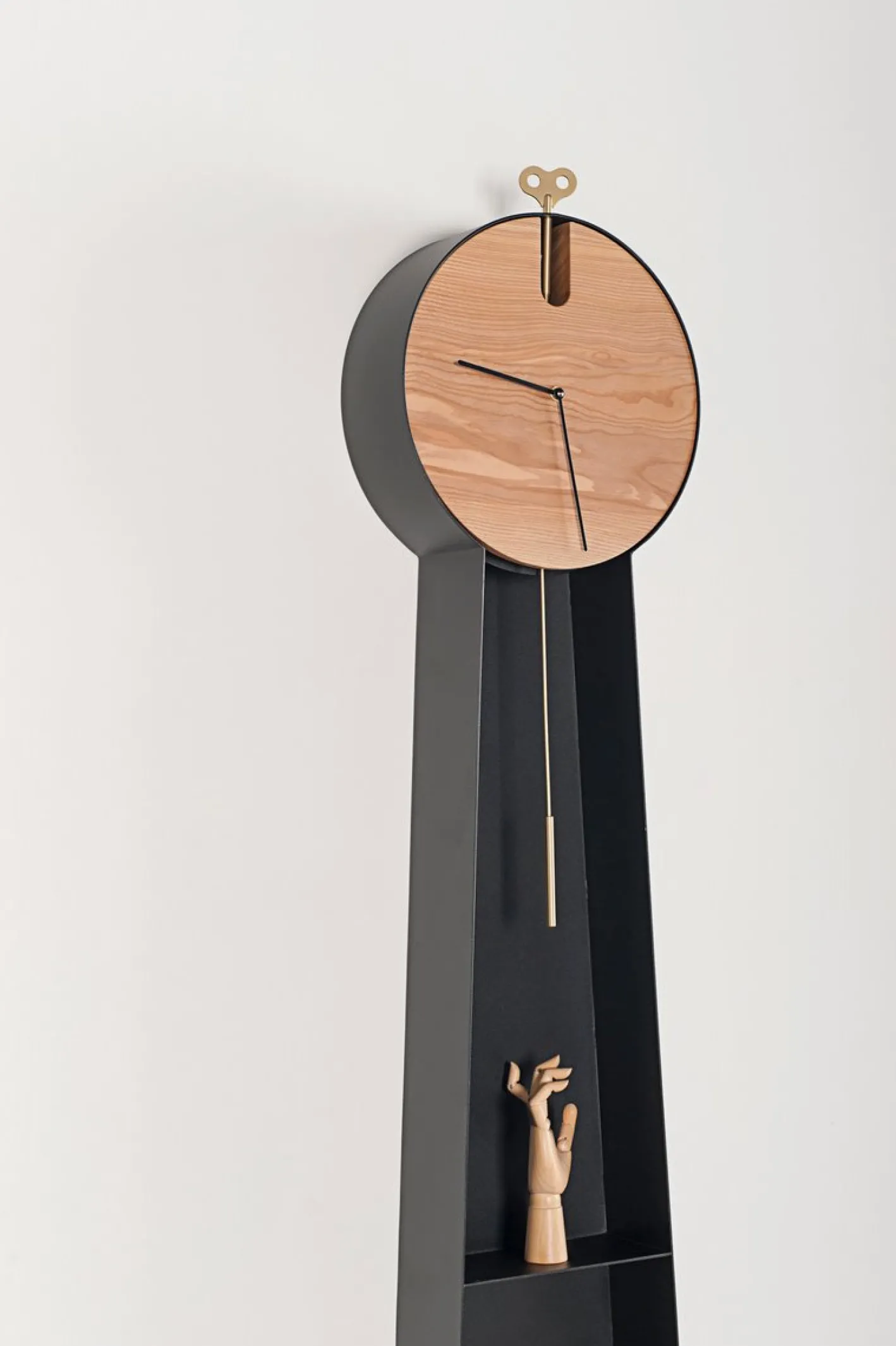 Schwarze OTTO Pendeluhr von Leonardo Fortino für Formae