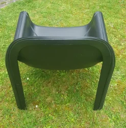 Schwarzer Plastikstuhl von Gae Aulenti für Kartell, 1970er