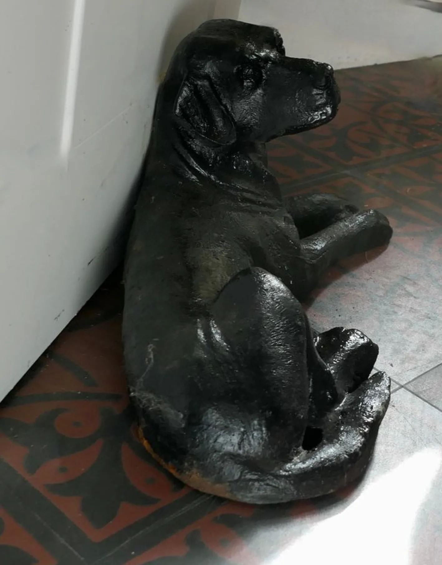 Schwarzer Vintage Labrador Türstopper, 1960