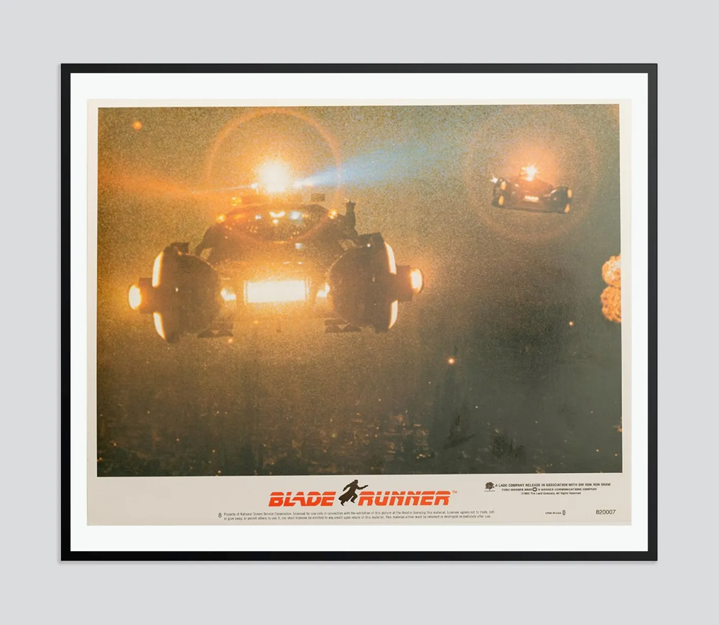 Schwarz gerahmte originale Blade Runner Lobby Karte, 1982
