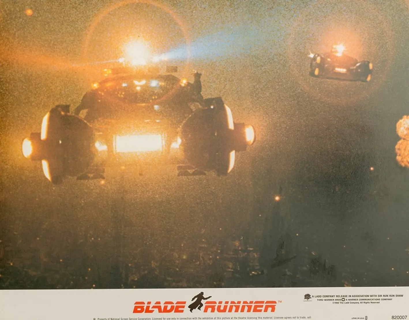Schwarz gerahmte originale Blade Runner Lobby Karte, 1982