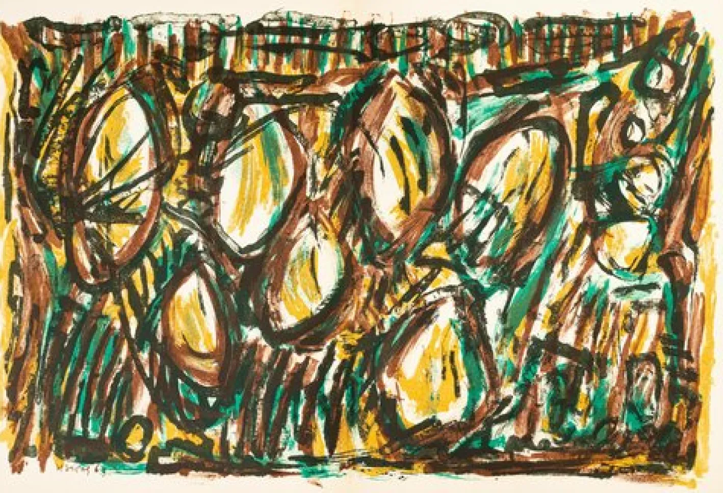 Serge Hélia, Abstract Composition, 1963, Lithographie