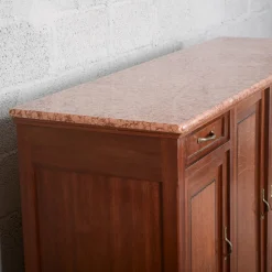 Sideboard mit 4 Türen, 2 Schubladen und Marmorplatte