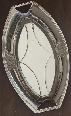 Silberne Art Deco Schale von WMF, 1920er