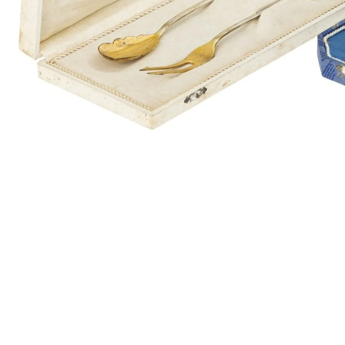 Silberne Besteckkoffer, 19. Jh., 2er Set