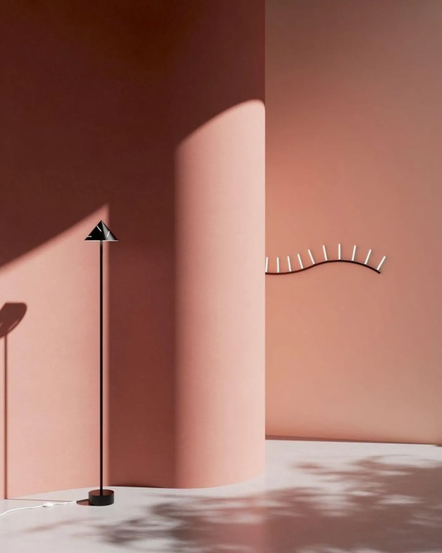 Silberne Stehlampe von Atelier Areti