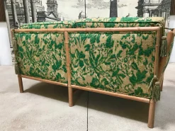 2-Sitzer Schlafsofa aus Bambus, 1960er